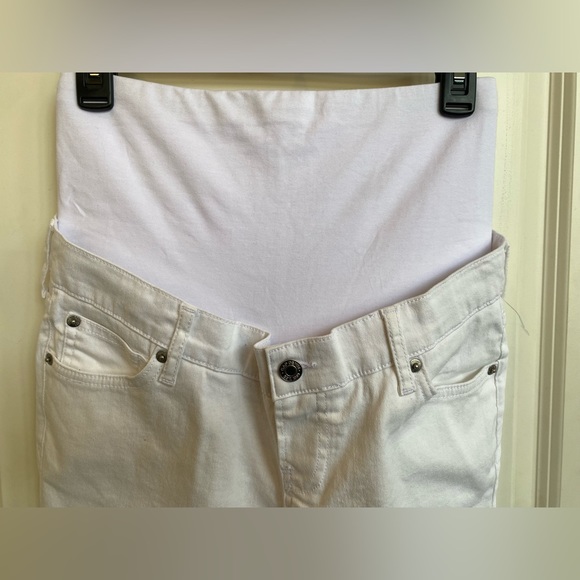 🆕 Gap Maternity True Waistband Full Panel Vintage Slim Jean White Size 4 - Picture 9 of 12